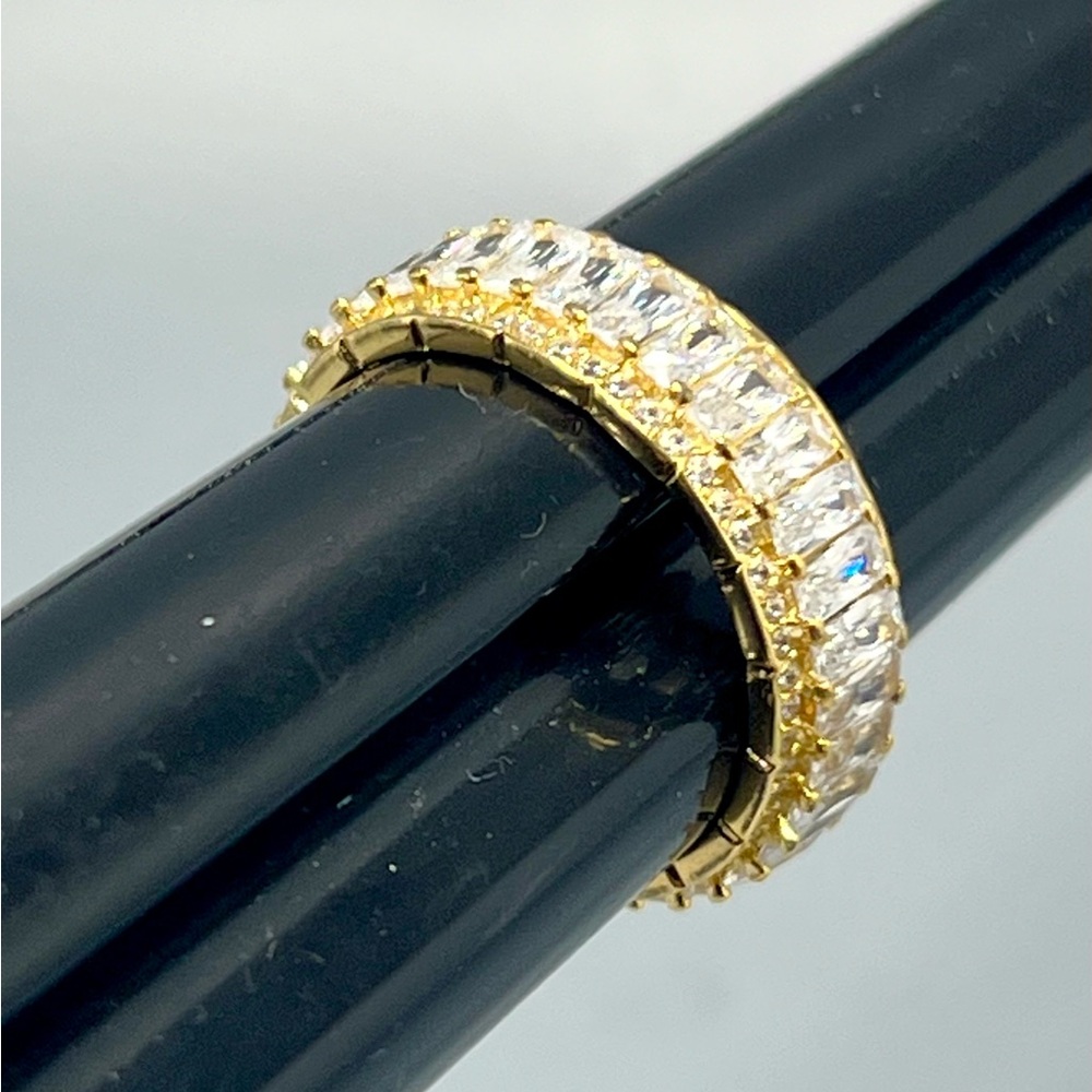 Cubic Zirconia Emerald And Baguette Cut Eternity … - image 5